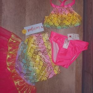 Girls 3pc mermaid swimsuit